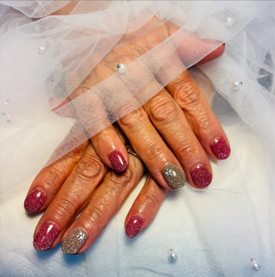 ネイル フラッシュネイル フットネイル フレンチネイル ジェルネイル ガラスフレンチ ハンドネイル Nail salon Natulalのネイルデザイン