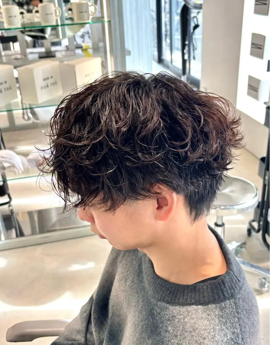 パーマ カット パーマ メンズ特化⚡️三村 彰吾⚡️カットパーマのヘアスタイル