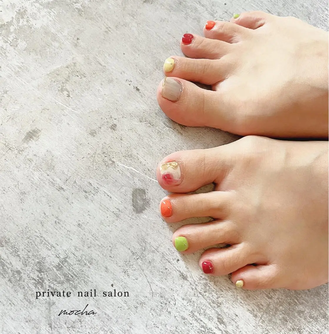 ネイル フットネイル mocha nailのネイルデザイン