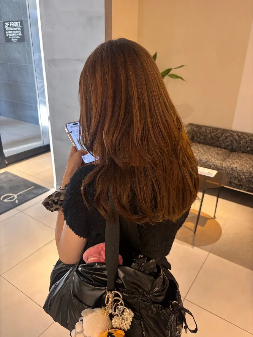 ロング カラー 透明感カラー 髪質改善 レイヤーカット 似合わせカット カット ヘアカラー トリートメント RABU /髪質改善 伏見/ヘアケアサロンのヘアスタイル