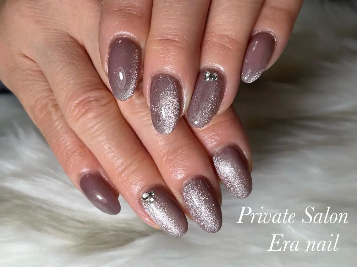 ネイル マグネットネイル マグネットワンカラー ワンカラーネイル Era nailのネイルデザイン