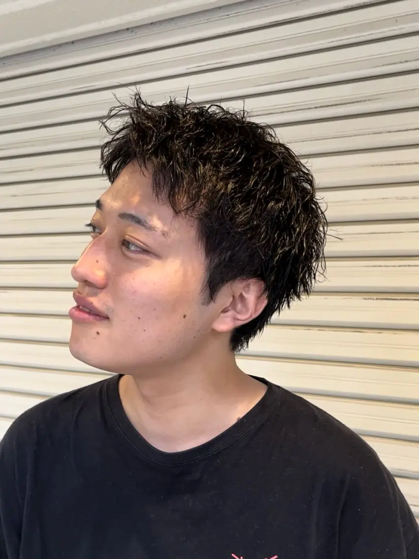 パーマ メンズ メンズパーマ スパイキーショート FIX店長/名駅/ 国際センター/パーマのヘアスタイル