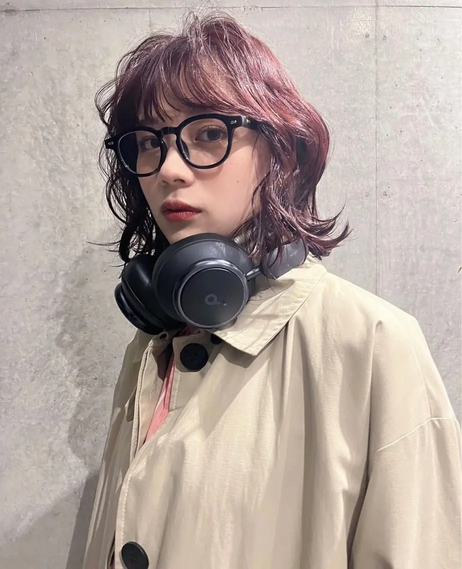 カラー 💖ボブ/縮毛矯正 顔周りレイヤー/ユイのヘアスタイル