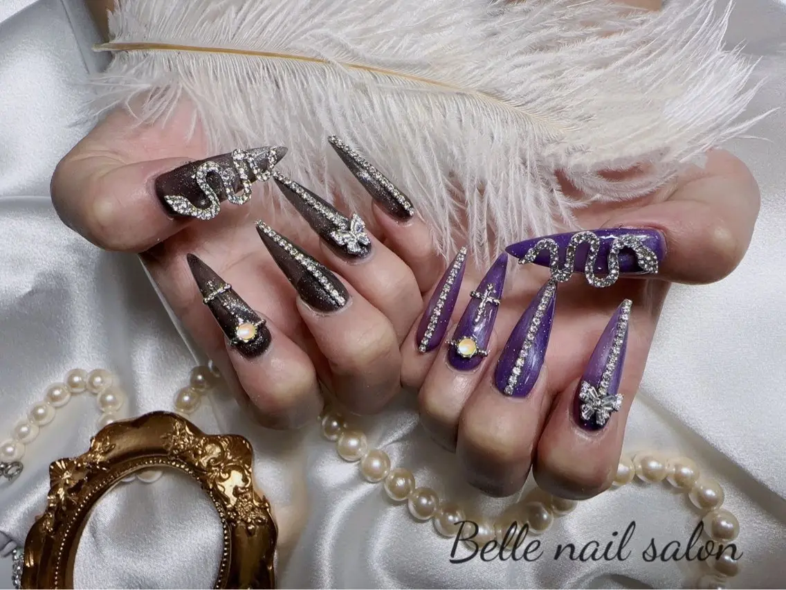 ネイル オーロラネイル フットネイル 韓国ネイル ラメ(グリッター) ラメグラデーション ハンドネイル Belle nail salon 新小岩のネイルデザイン