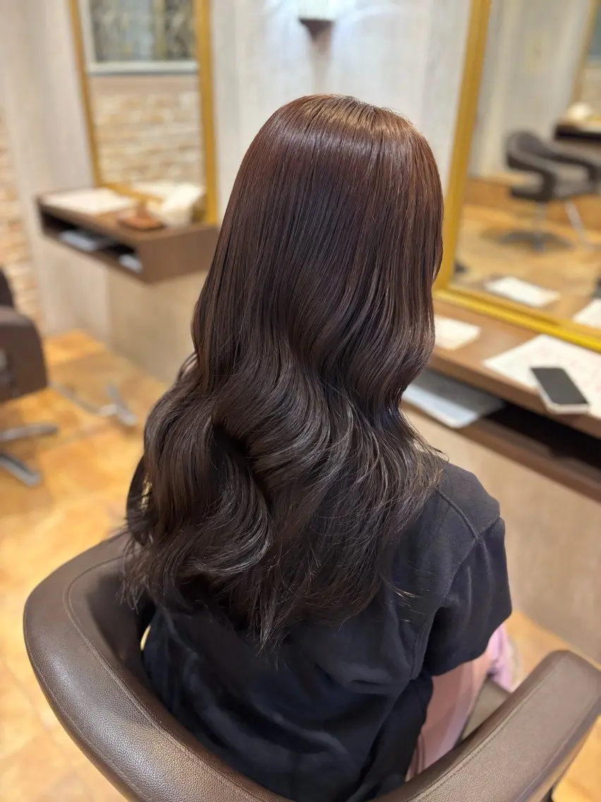 ロング ヘアカラー トリートメント yui🥀/ボブ /ブリーチなしカラーのヘアスタイル