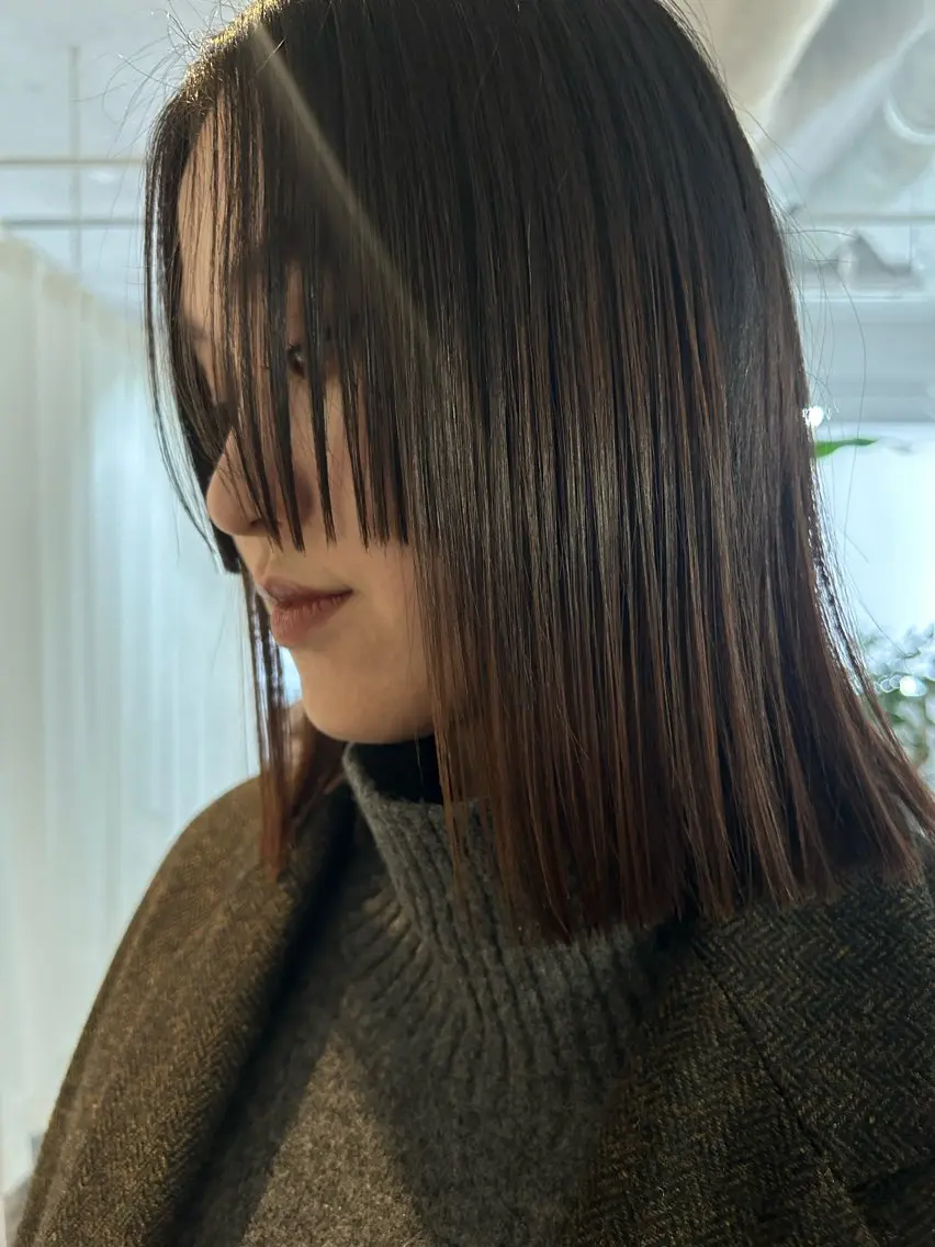 ミディアム カラー パーマ ヘアアレンジ メンズ ボブ 顔周りカット 似合わせカット 京都烏丸/スズキ ノエのヘアスタイル
