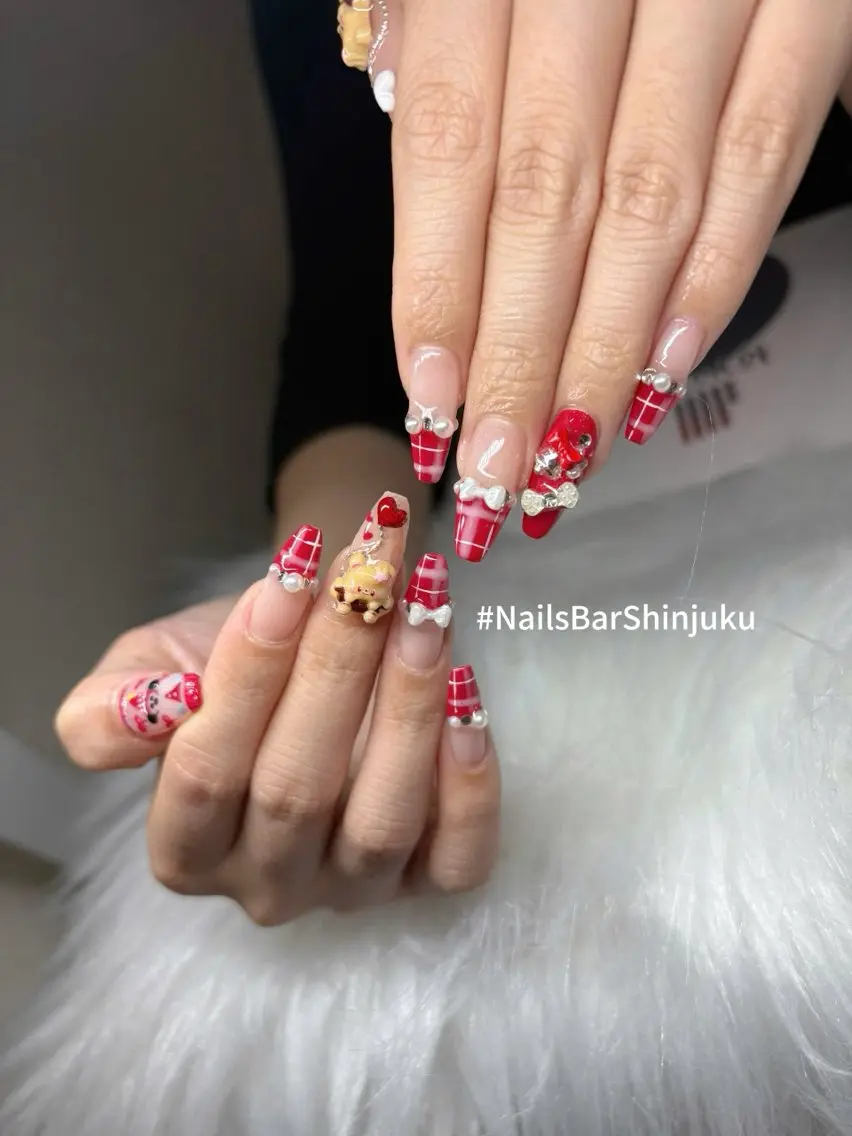 ネイル 長さ出し フレンチネイル ジェルネイル 韓国ネイル ロングネイル ハンドネイル NAILS BAR SHINJUKUのネイルデザイン