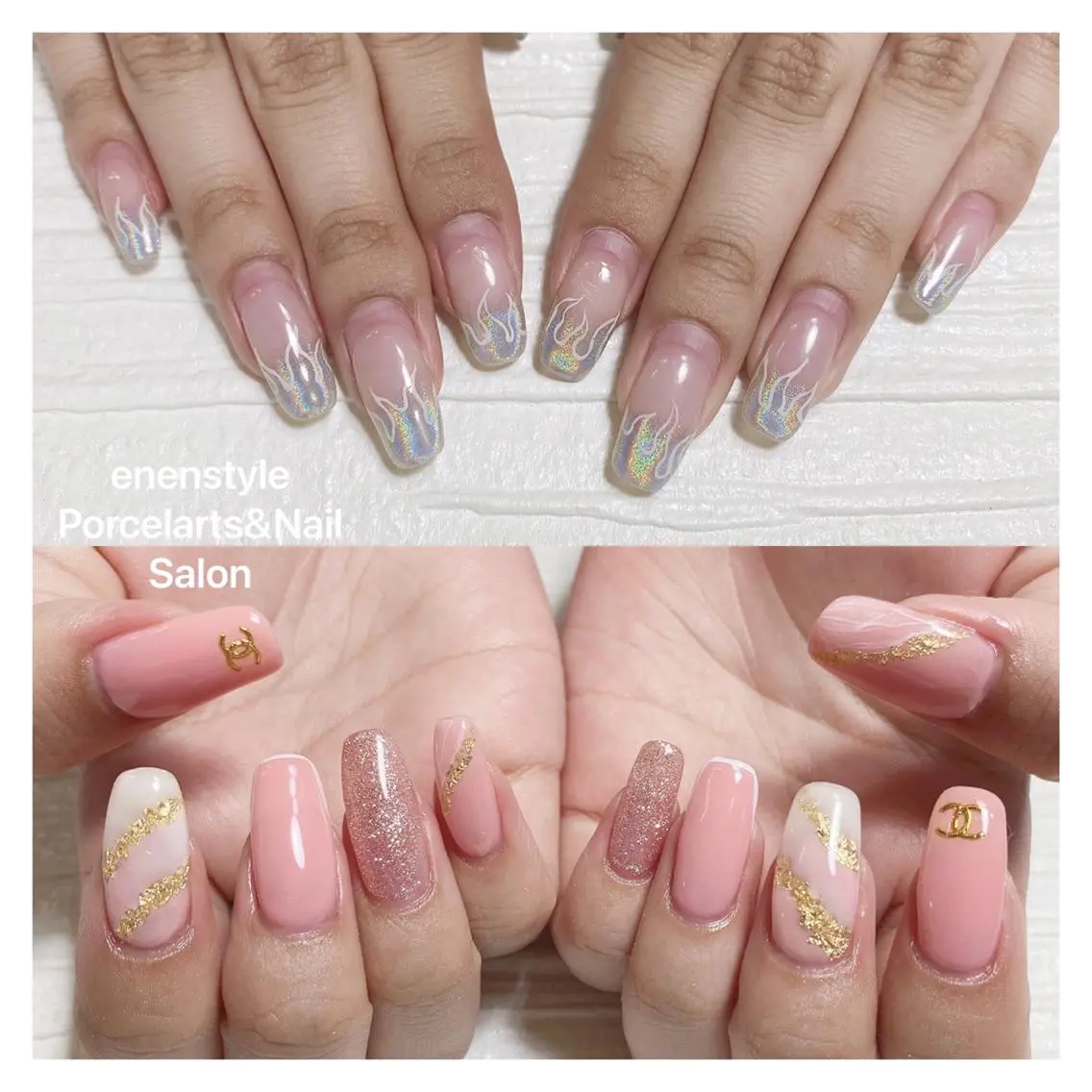 ミディアム ネイル 🐾enen style 🐾のネイルデザイン
