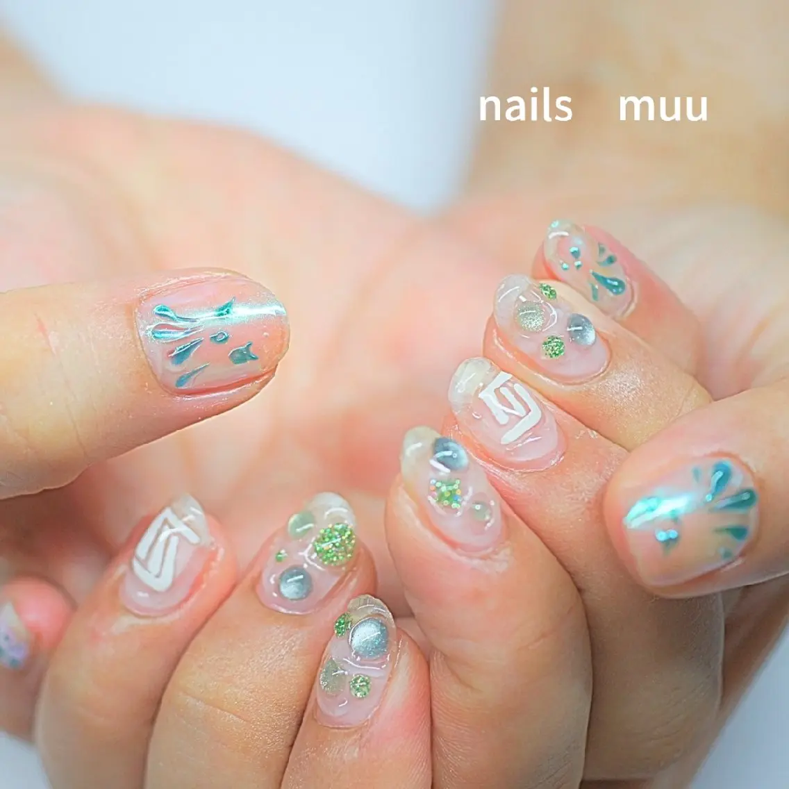 ネイル アートネイル クリアネイル ハロウィン nails muu まゆのネイルデザイン