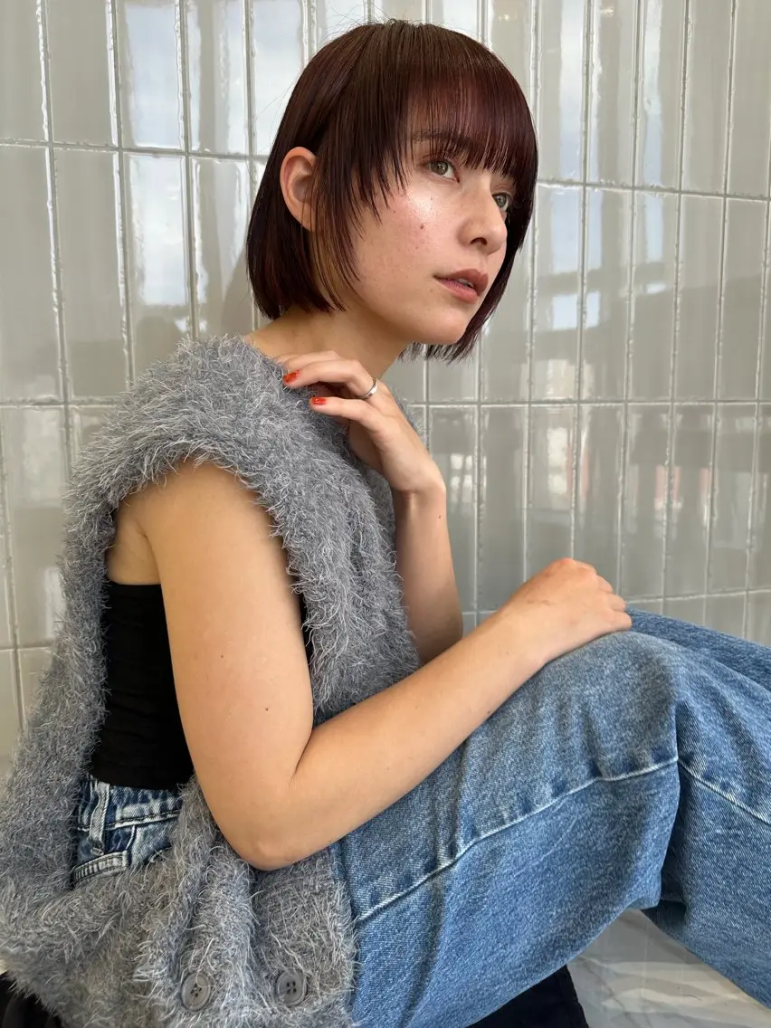 ミディアム カット トリートメント 廣瀬双葉 ボブ/ミディアムのヘアスタイル