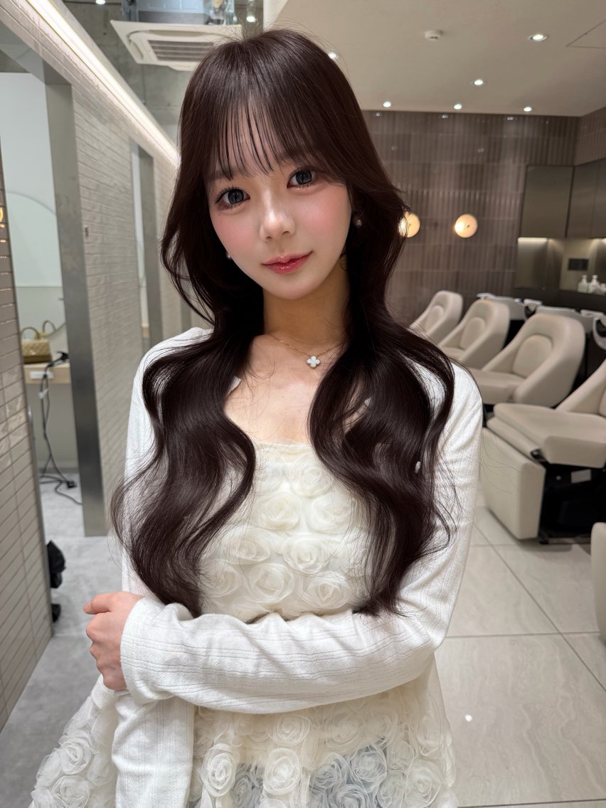 セミロング カラー ブラウンカラー チョコレートブラウン 透明感カラー レイヤーカット 小顔カット カット ヘアカラー 福岡/艶カラー/ レイヤーカット/夏也のヘアスタイル