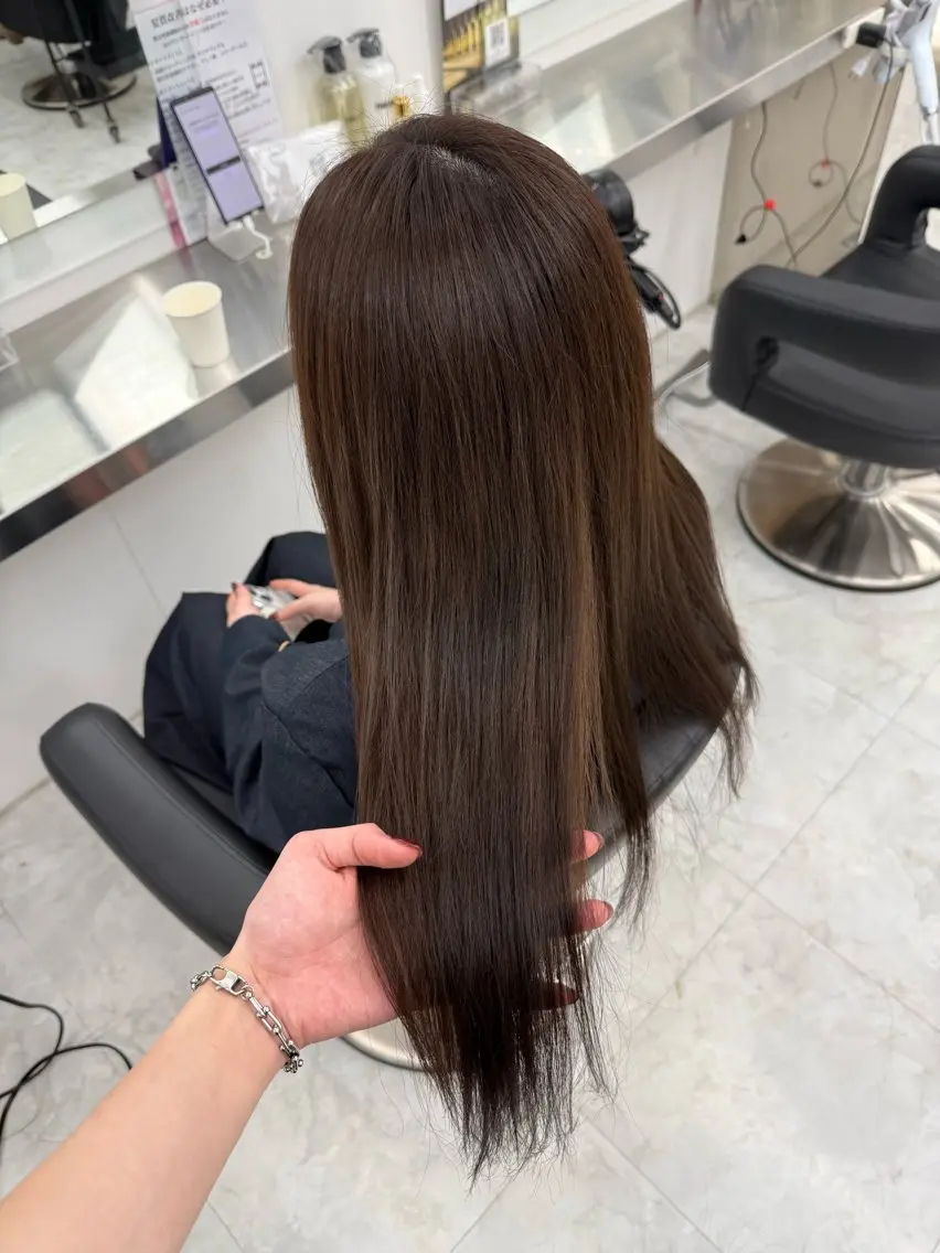 ロング カラー ヘアカラー トリートメント 中韓レイヤー/ ブラウン🤎はやとのヘアスタイル