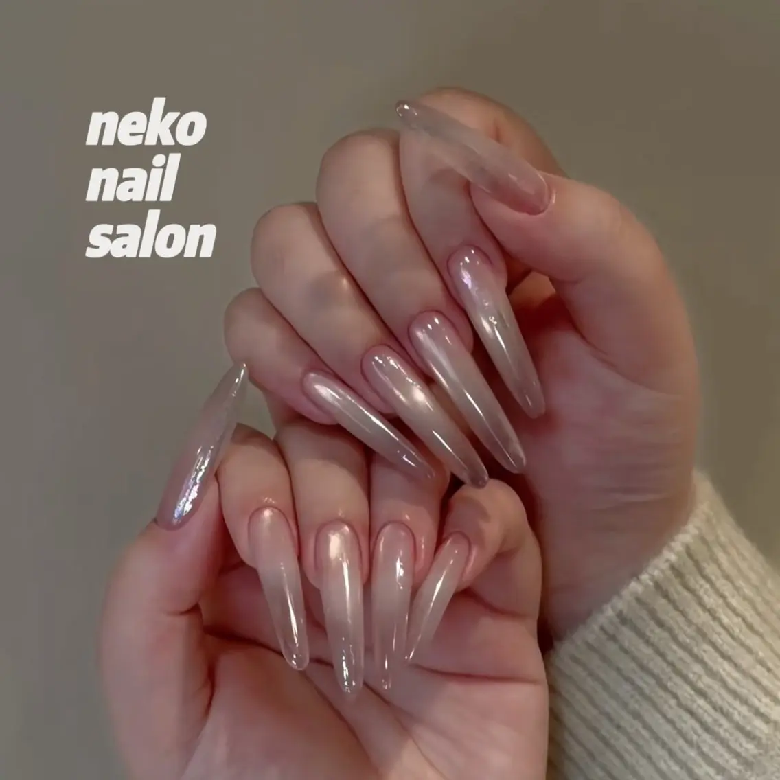 ネイル チークネイル ロングネイル マグネットネイル スーパーロングネイル ネイルチップ ハンドネイル neko nailのネイルデザイン