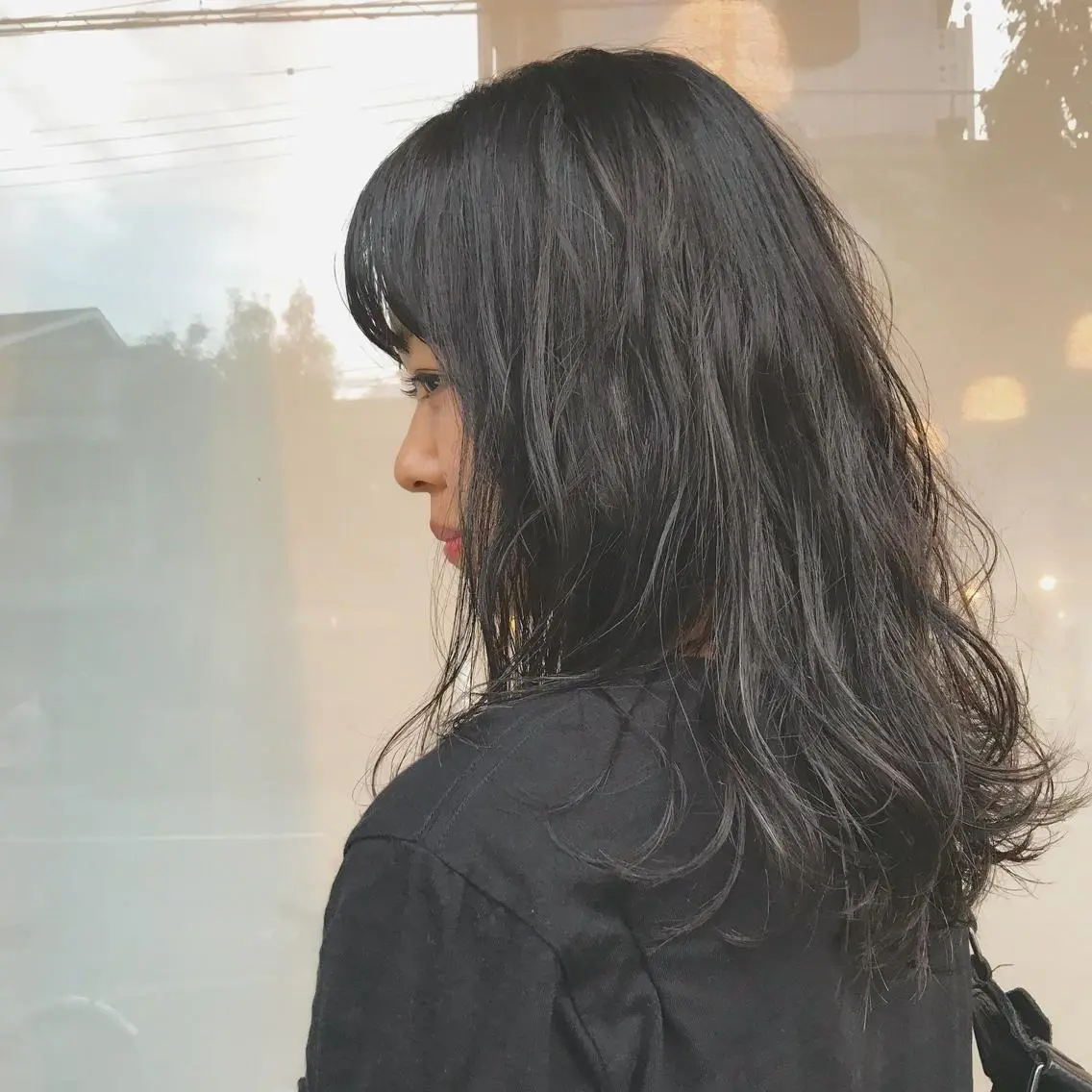 セミロング カラー ヘアアレンジ ハイライトカラー ハイライト Kawaguchi Arisaのヘアスタイル