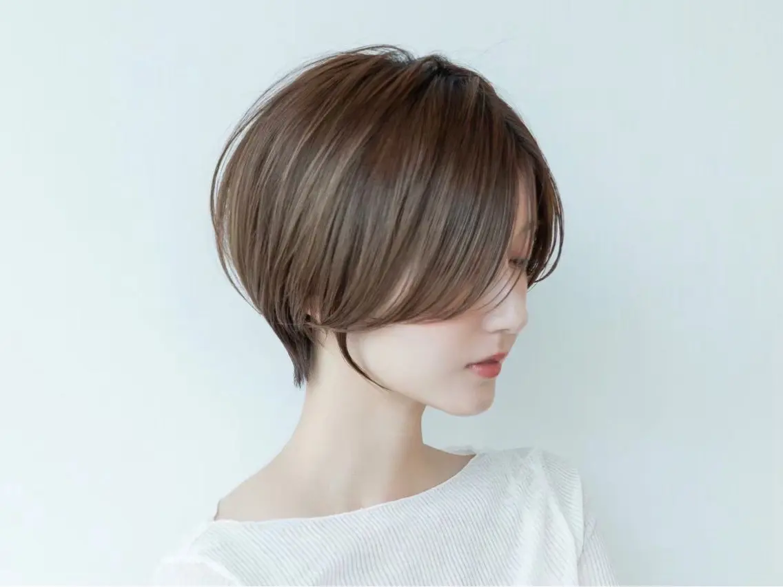 ショート カラー ショートボブ ショートレイヤー ハンサムショート 丸みショート ボブ 田中航平/渋谷ボブ/ レイヤーボブのヘアスタイル
