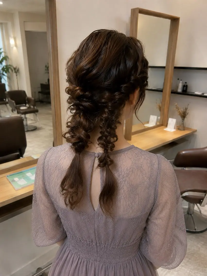 [結婚式.大切な日]のための褒められお呼ばれヘアセットの写真