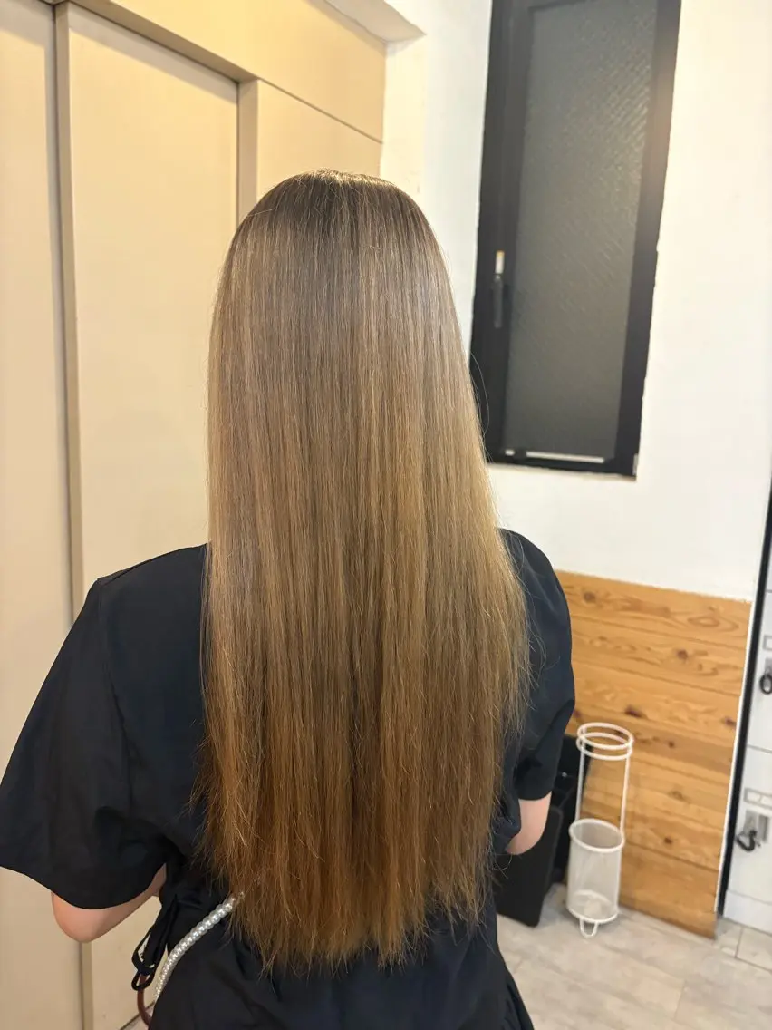 カラー ヘアカラー トリートメント 髪質改善カラー/ 結べるレイヤー/文野のヘアスタイル