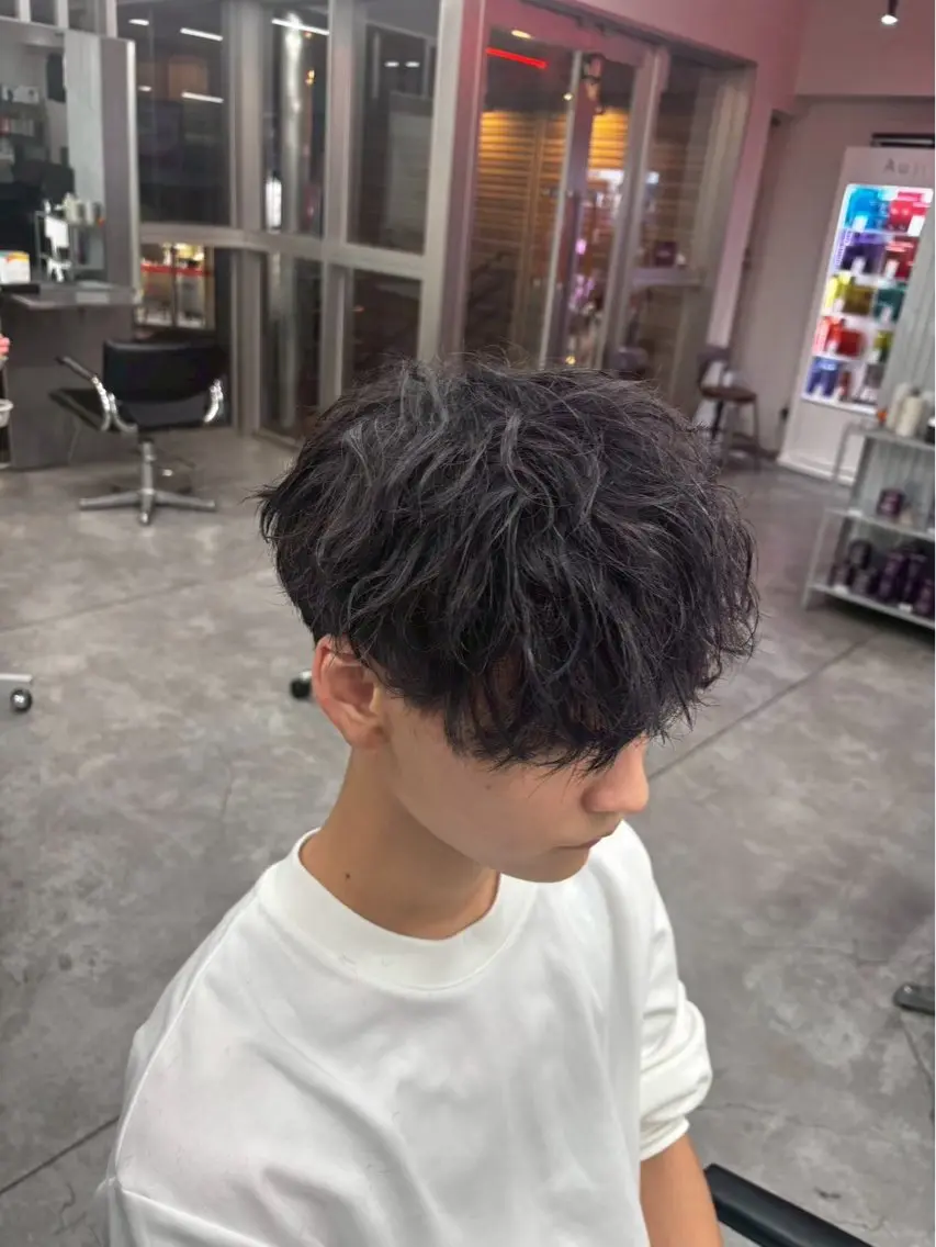 パーマ メンズ センターパート特化 🌹RIO🌹のヘアスタイル