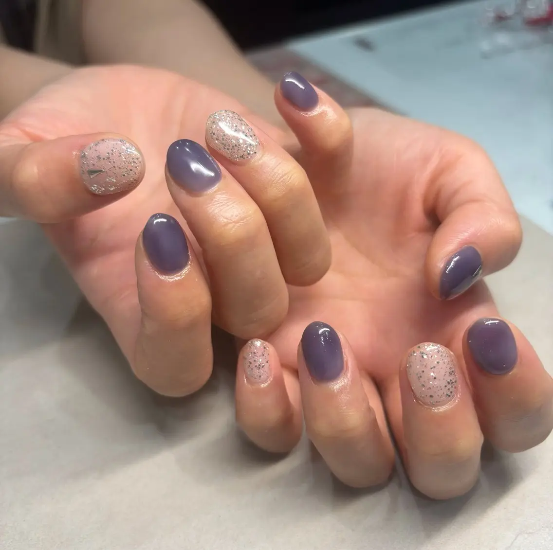 ネイル ラメ(グリッター) ストーンネイル LICO 一宮ネイリストのネイルデザイン
