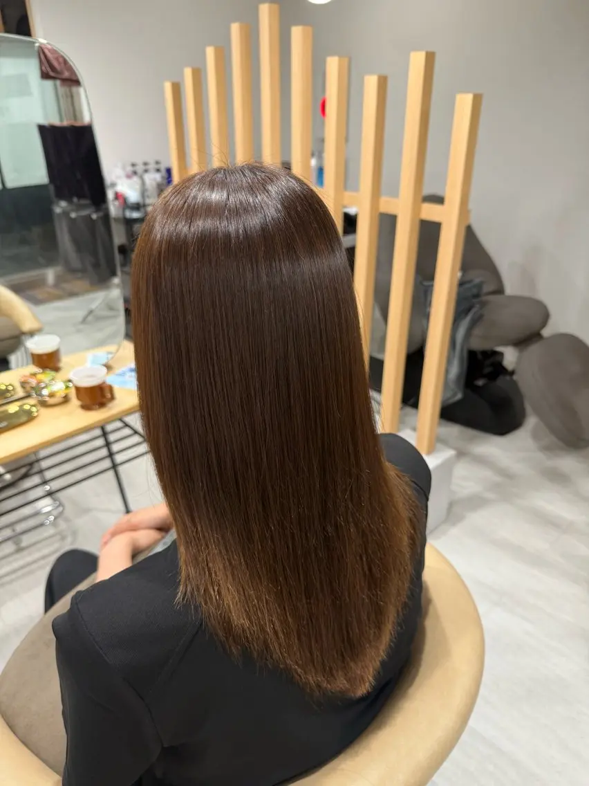 ロング 縮毛矯正 縮毛矯正 トリートメント 鈴木 千尋のヘアスタイル