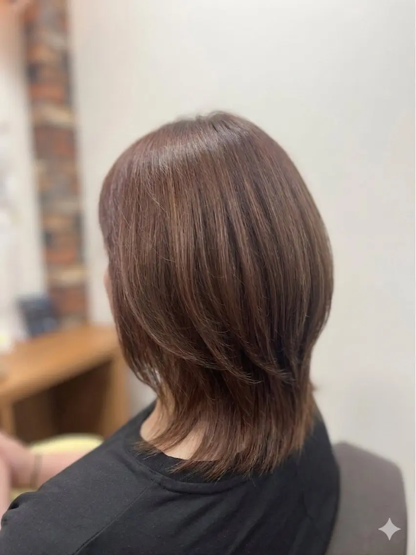 ミディアム カラー 佐々木 美希のヘアスタイル