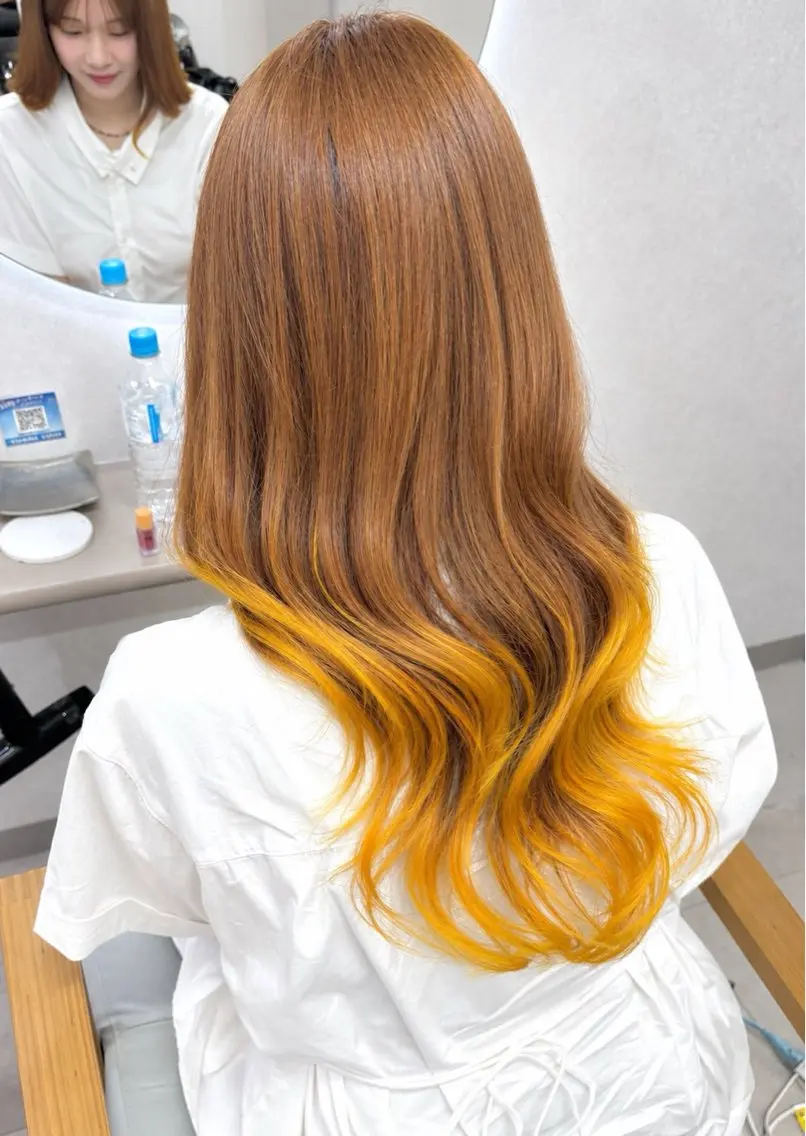 ロング カラー グラデーションカラー メンズバレイヤージュ 中野裕介のヘアスタイル