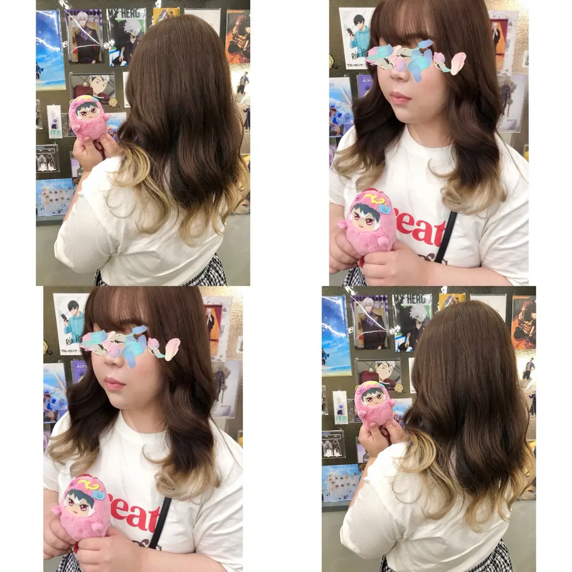 セミロング カラー ブリーチ 縮毛矯正 推しカラー✨ オタク美容師ユウカのヘアスタイル