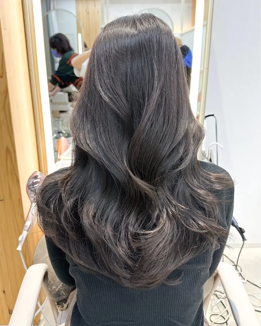 セミロング カラー ベージュカラー 透明感カラー レイヤーカット カット ヘアカラー トリートメント 顔周り特化/韓国ヘア /レイヤー/吉野幸大のヘアスタイル