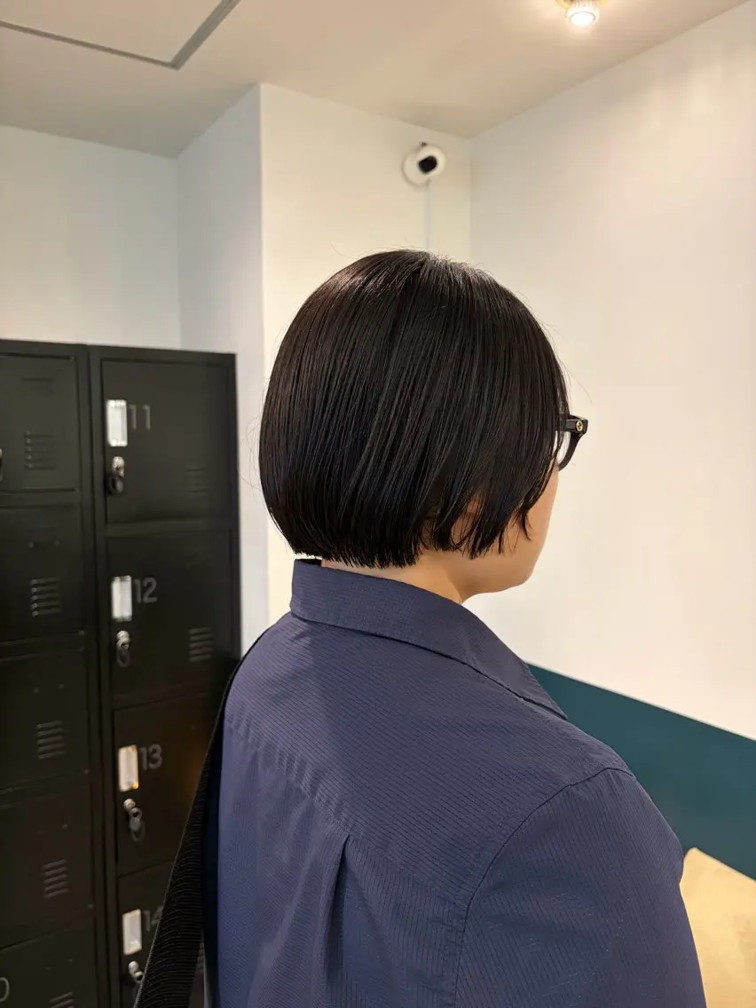 ショート ボブ 顔周りカット レイヤーカット hair brace 智之のヘアスタイル