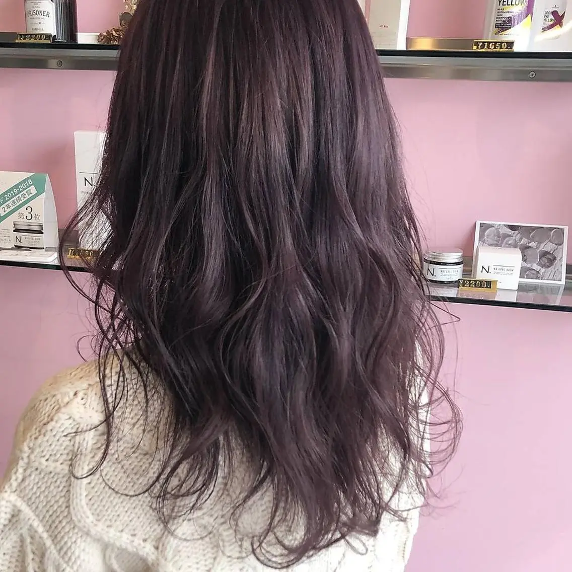 セミロング カラー パープルカラー looker ルーカーのヘアスタイル