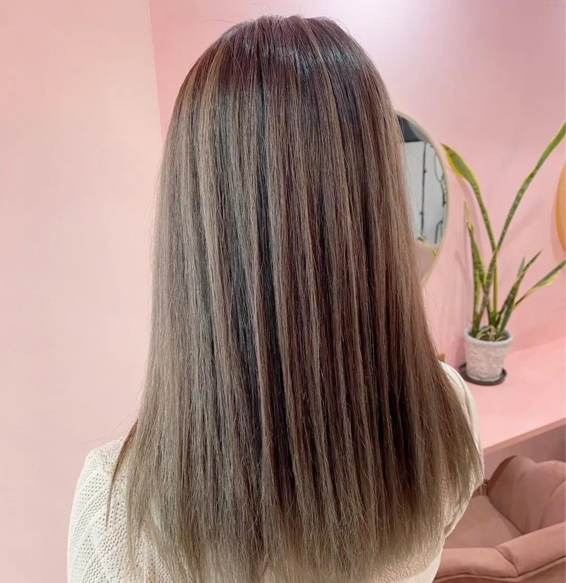 ロング カラー カット ヘアカラー トリートメント ヘアセット プル艶職人/ にしものヘアスタイル