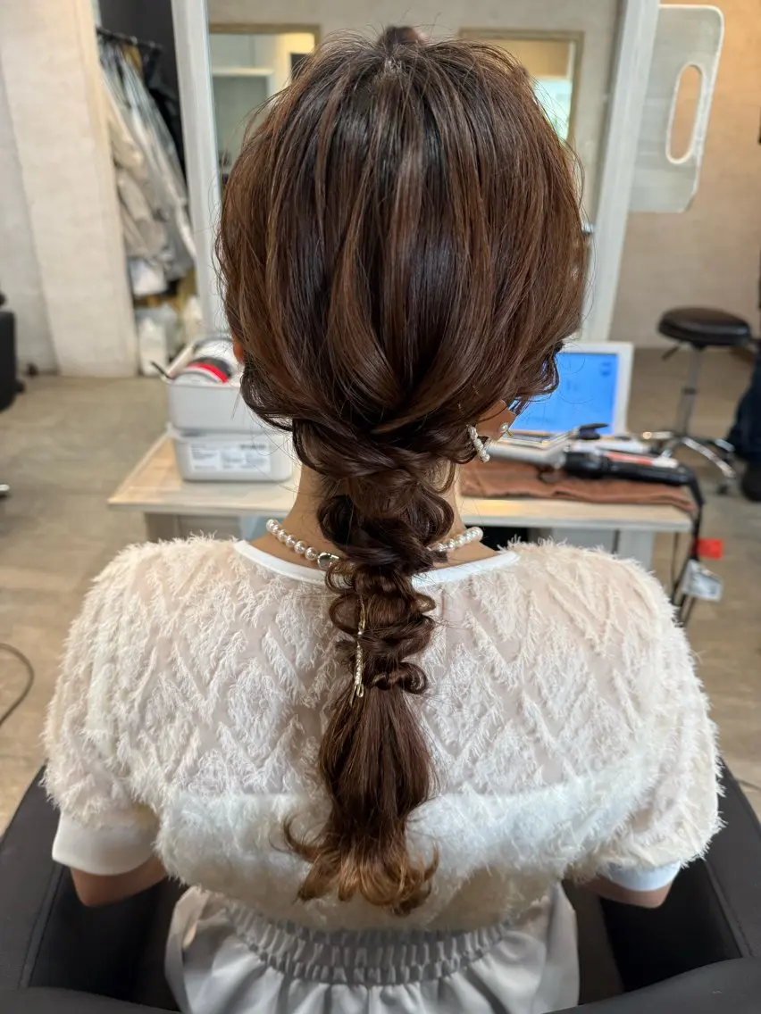 セミロング ヘアアレンジ 🎀ヘアセット/艶髪 /はやしほのか🎀のヘアスタイル