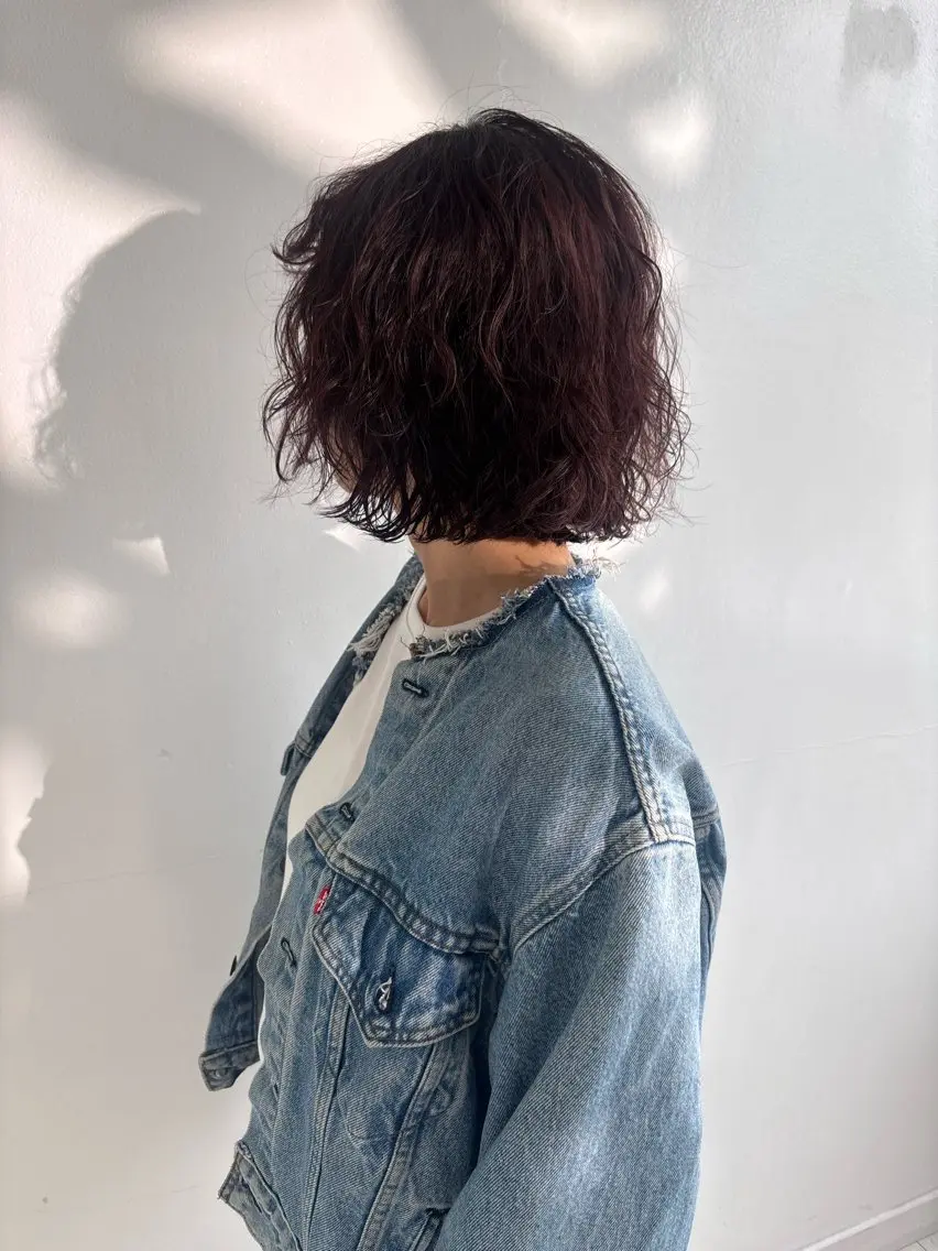 ショート ボブ カット パーマ 山本 千尋のヘアスタイル