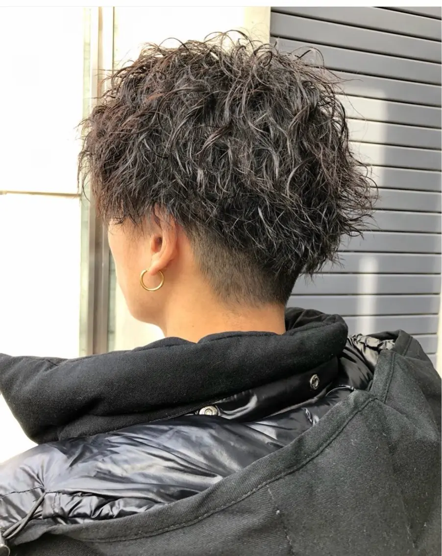 ショート パーマ メンズ メンズパーマ メンズツイストパーマ ツイストパーマ パーマ メンズカット/パーマ 特化motooのヘアスタイル