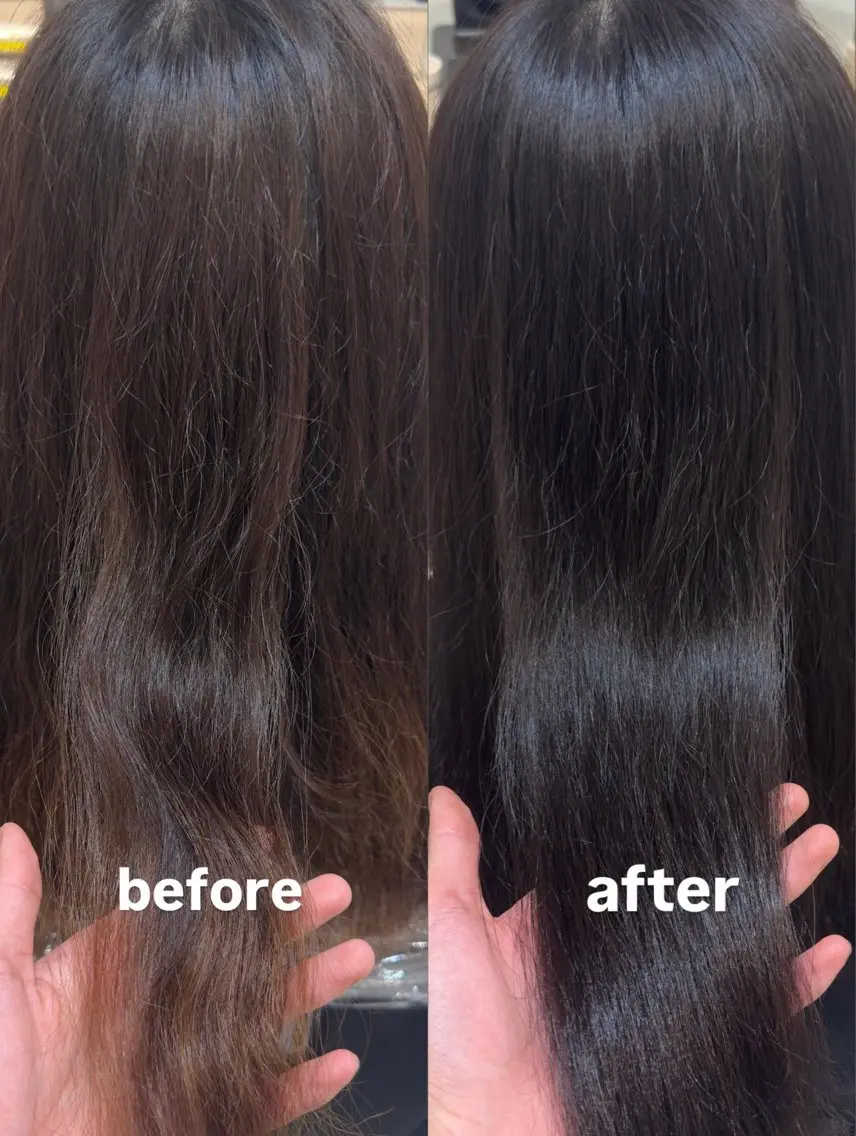 セミロング カラー ブラウンカラー ヘアカラー トリートメント かんた /百道浜・髪質改善のヘアスタイル