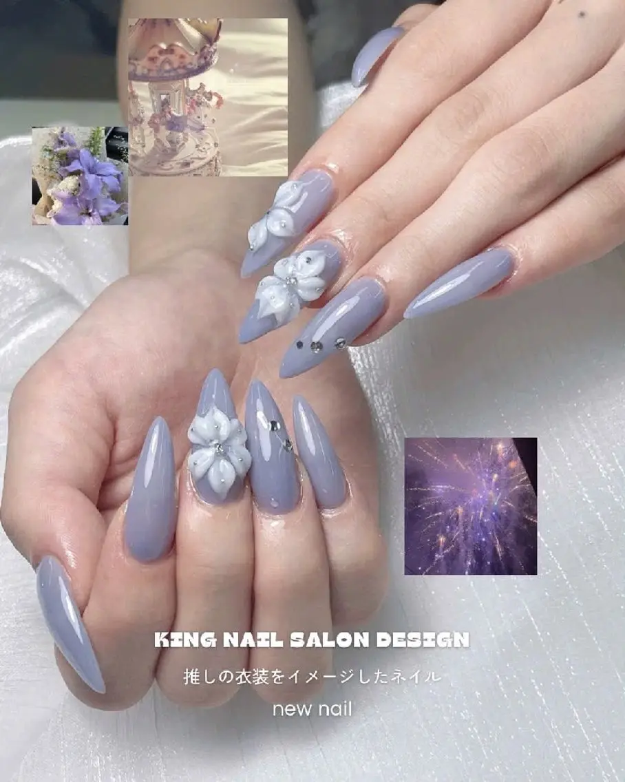 ネイル アートネイル 長さ出し フレンチネイル 韓国ネイル マグネットネイル ハンドネイル KING Nailのネイルデザイン