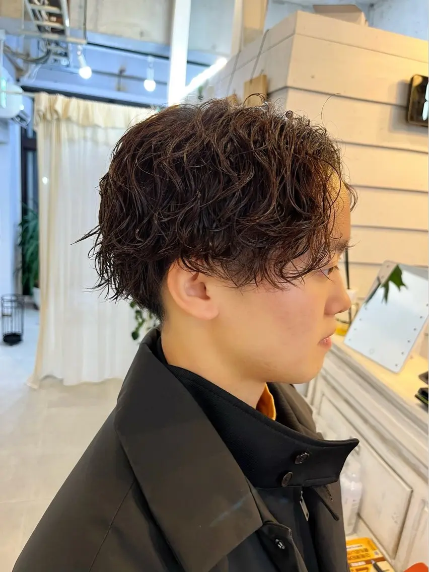 【メンズ限定】【ミニモ限定グーポン⭐️】MENSカット+特殊パーマ+2STEPトリートメントの写真