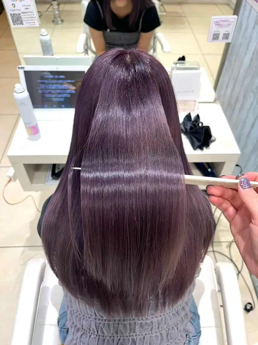 ロング カラー ラベンダーカラー カット ヘアカラー 🤎ベージュカラー/ 髪質改善/山岸🤎のヘアスタイル