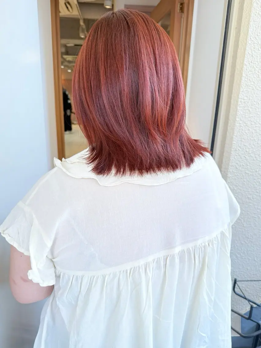 ショート カラー ヘアカラー トリートメント 似合わせボブ×地毛風 縮毛矯正❕ayanaのヘアスタイル