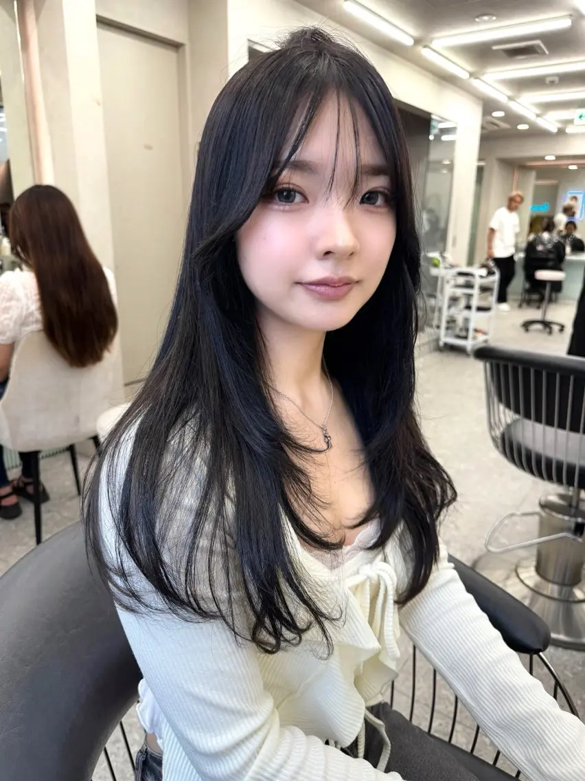セミロング カット ヘアカラー トリートメント 顔周り🇰🇷ロンド レイヤー✨カジワラのヘアスタイル