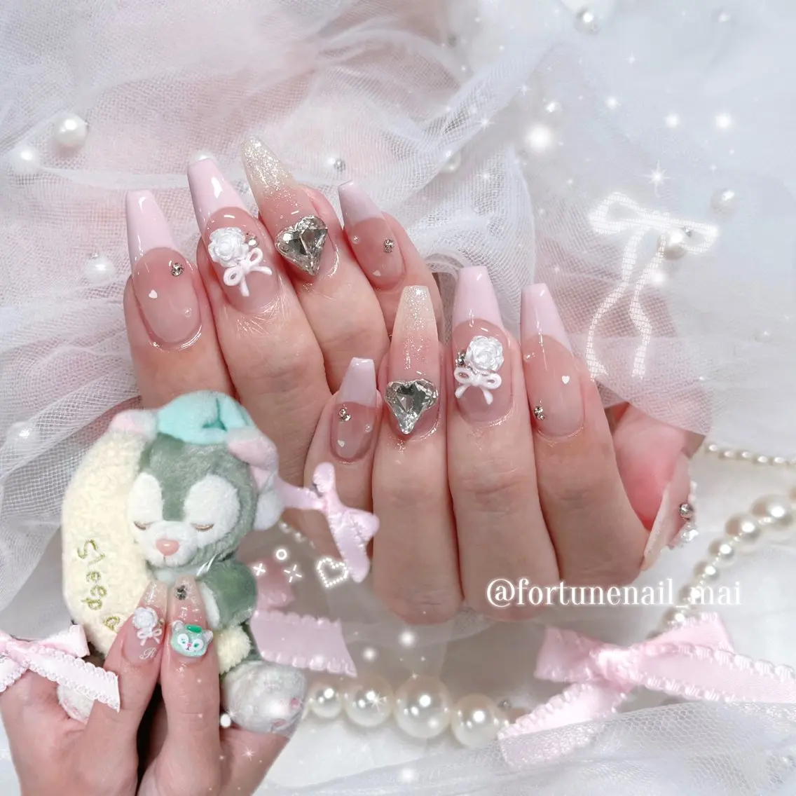 ネイル ピンク ハンドネイル 🎀Mai 🎀✩.のネイルデザイン
