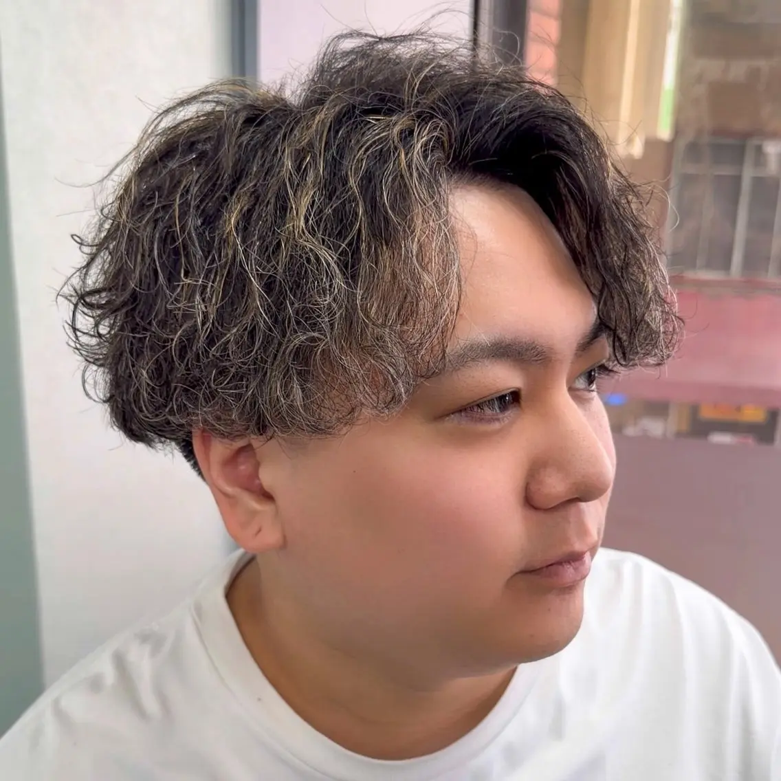 パーマ メンズ センターパート メンズメッシュ 波巻きパーマ カット ヘアカラー パーマ メンズパーマ/メンズ カット/たばたよしきのヘアスタイル