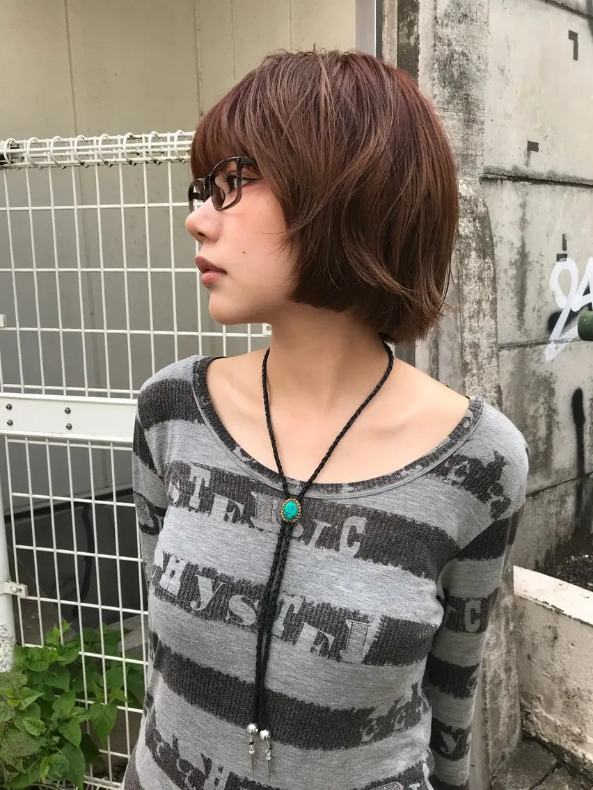 セミロング カラー カット ヘアカラー トリートメント 赤み消しカラー/ ミントカラー/トモキのヘアスタイル