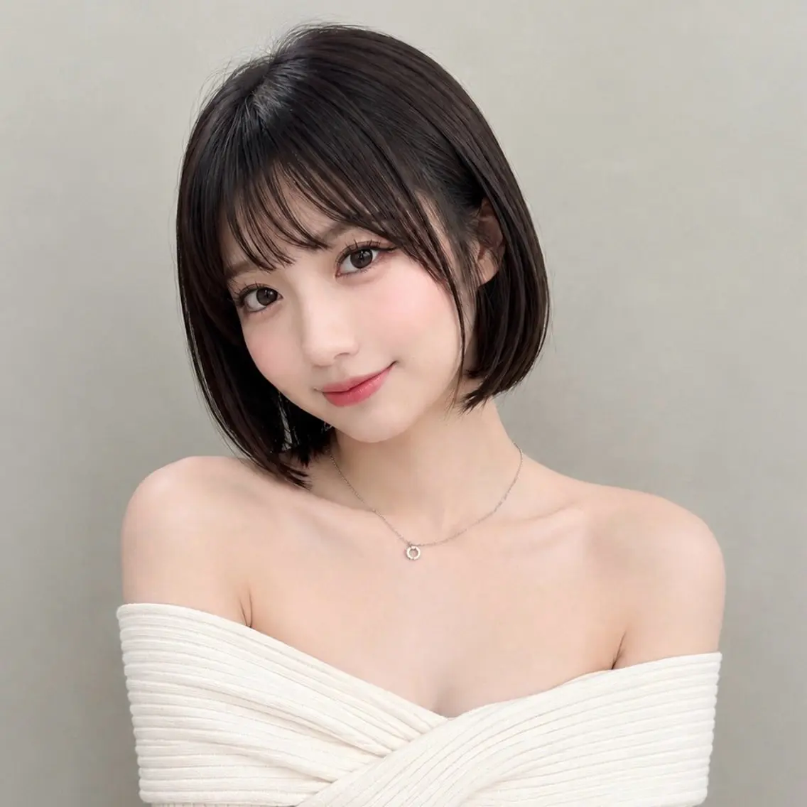 ショート カラー ボブ×艶髪｜ 似合わせ🩶石橋怜大のヘアスタイル
