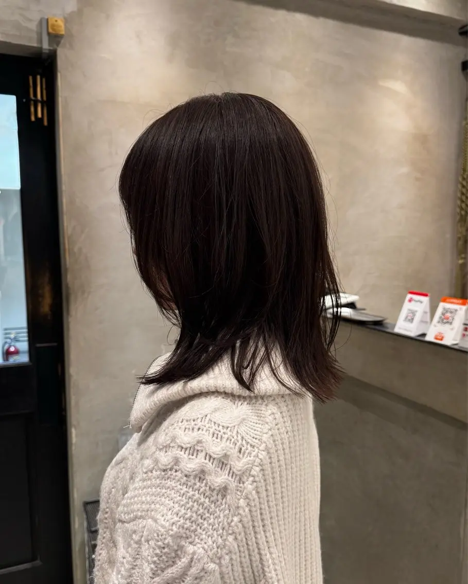 ミディアム レイヤーカット カット ヘアカラー トリートメント ボブ/レイヤー/パー マ/立川/KOKIのヘアスタイル
