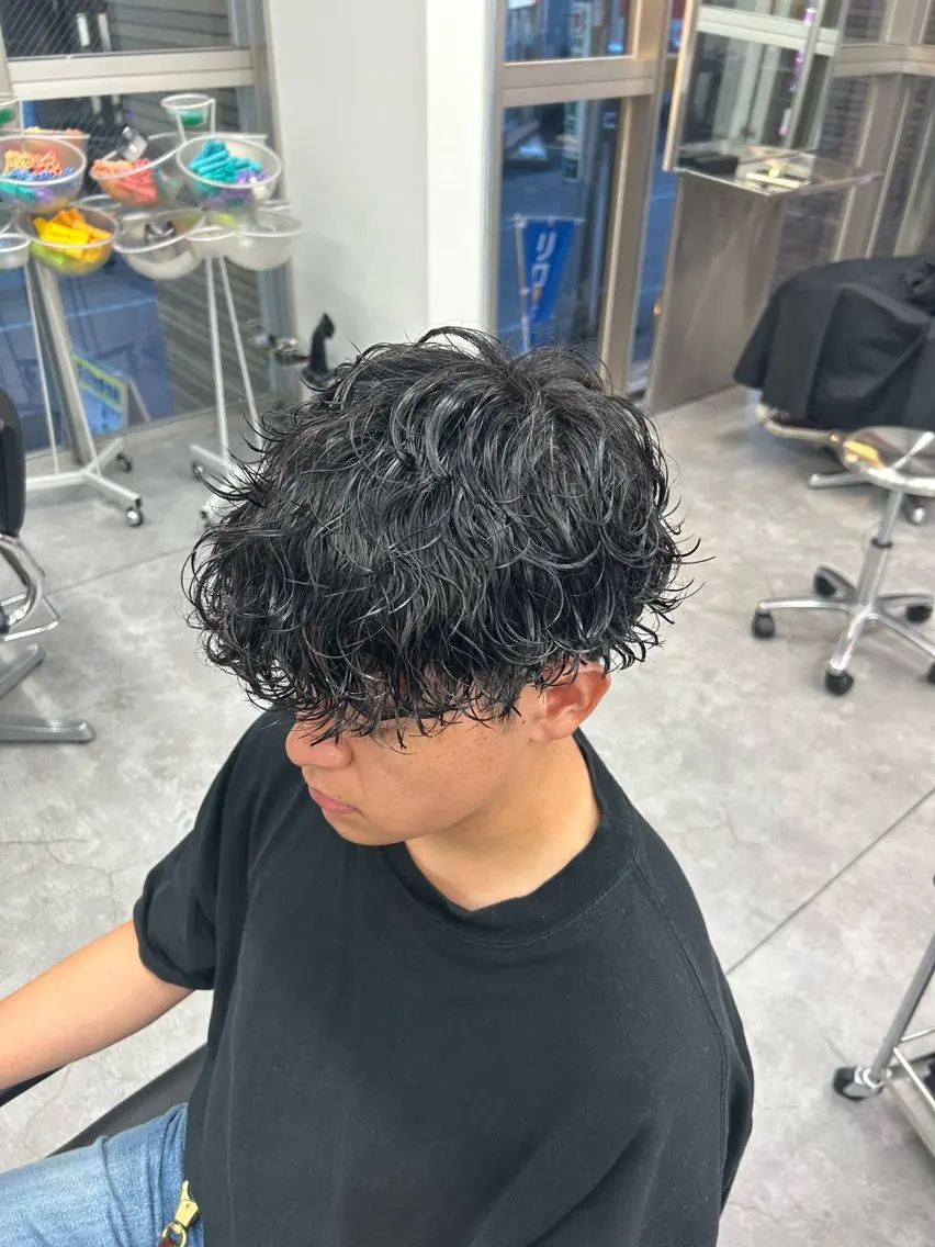 ショート カラー パーマ メンズ キッズ カット パーマ パーマ支持率No.1 ❤️🔥安成弾のヘアスタイル