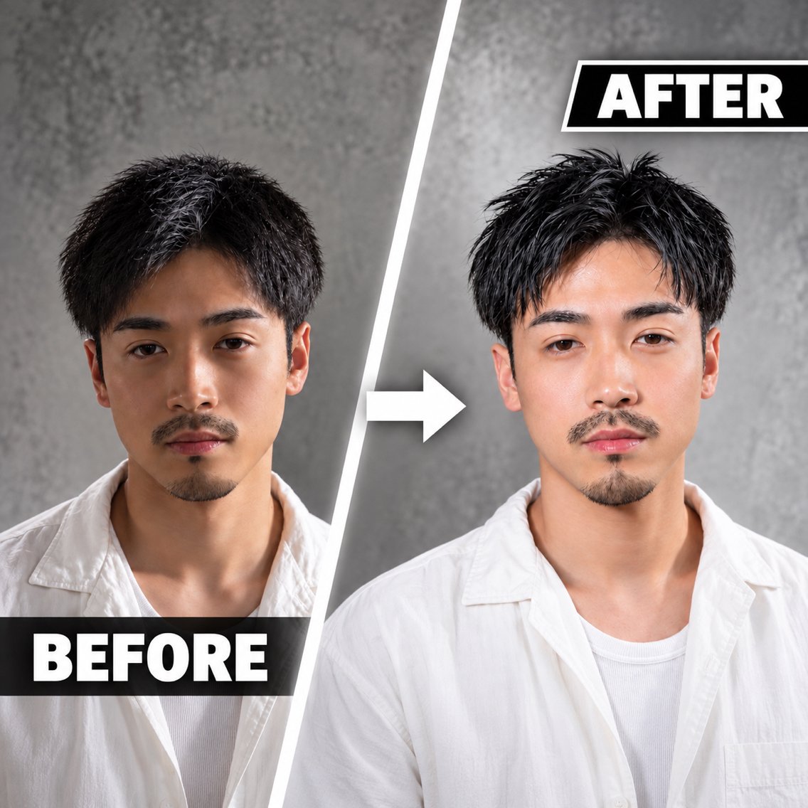 ショート パーマ メンズ カット パーマ ヘアセット スパイキーショート 心斎橋【戸兵吏駒】のヘアスタイル