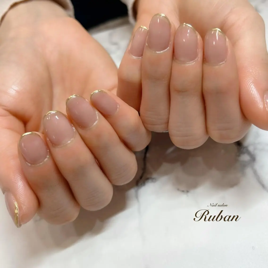 ネイル フレンチネイル ミラーネイル ブライダルネイル Nail salon Rubanのネイルデザイン