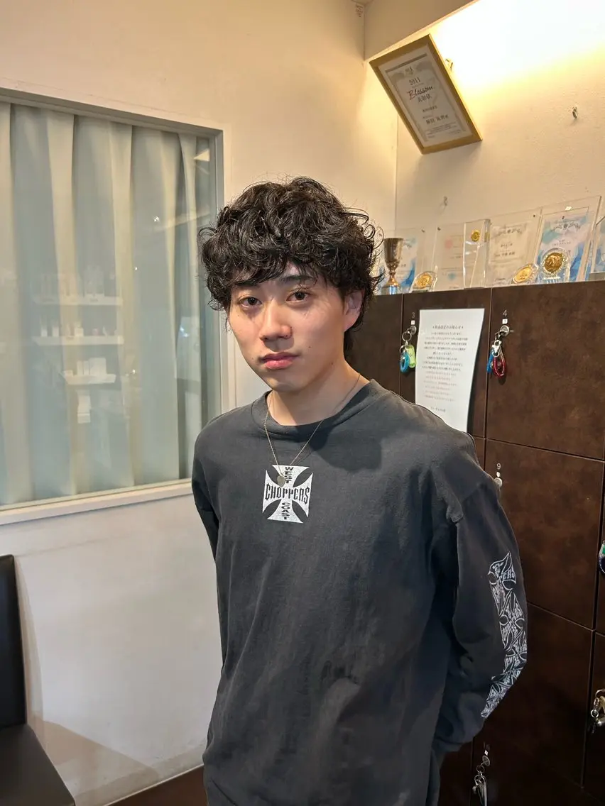 メンズ メンズデザインカット メンズパーマ カット パーマ トリートメント 桜井晶/ Blossom大山店のヘアスタイル