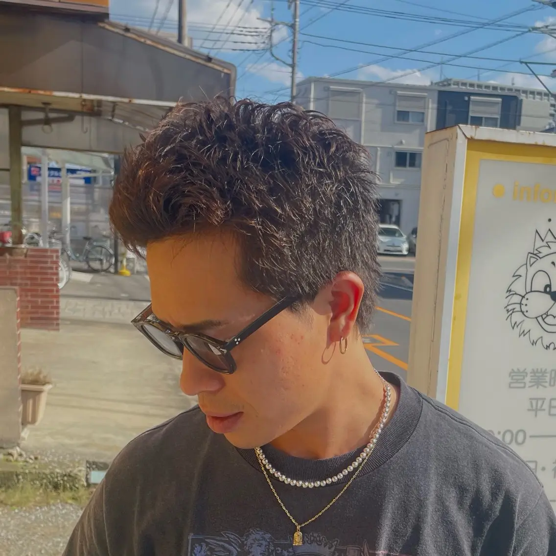 カラー パーマ メンズ カット ヘアカラー 本橋 琴実のヘアスタイル